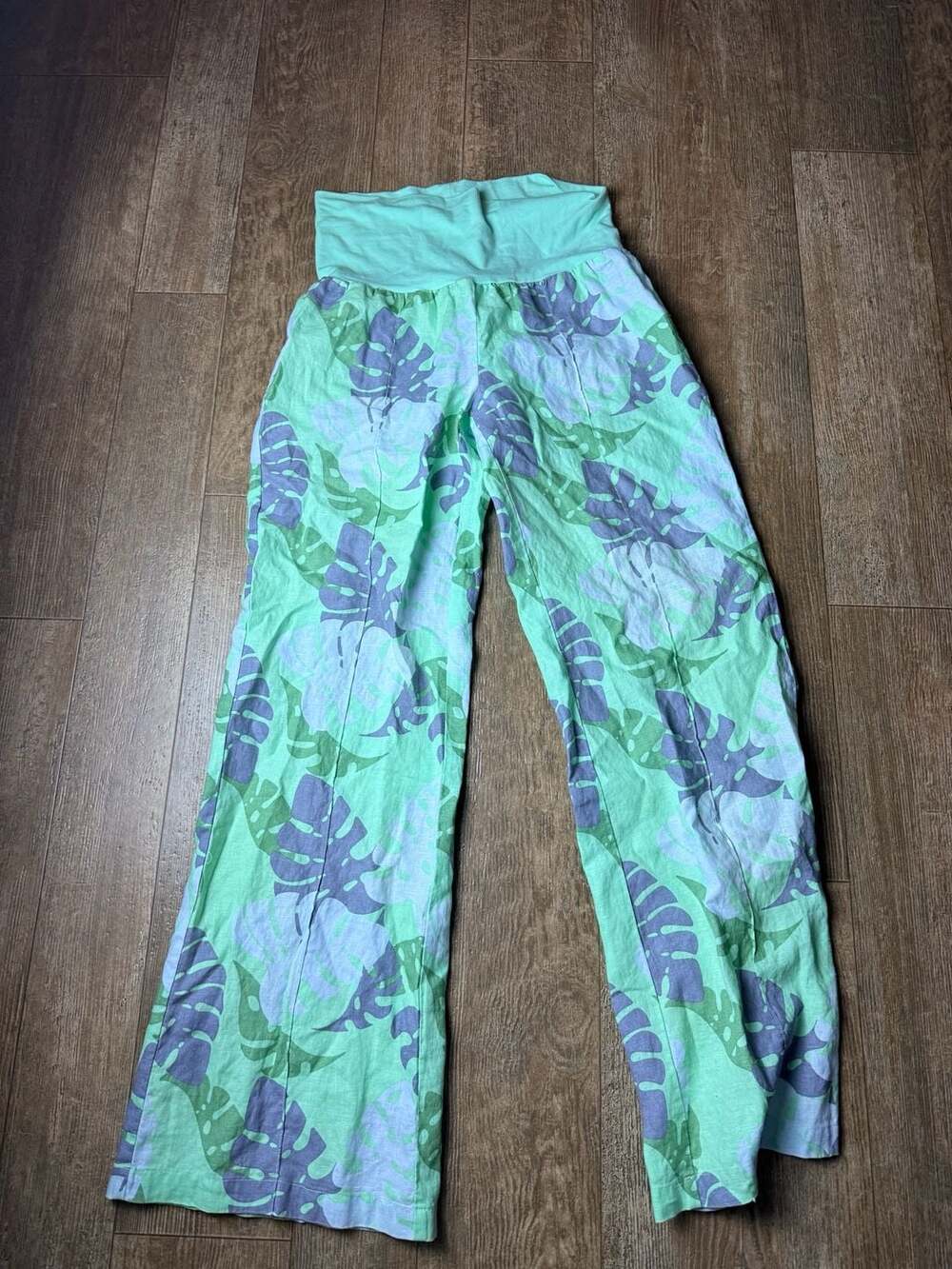 HIHO Floral Print Wide Leg Pants, Size XS